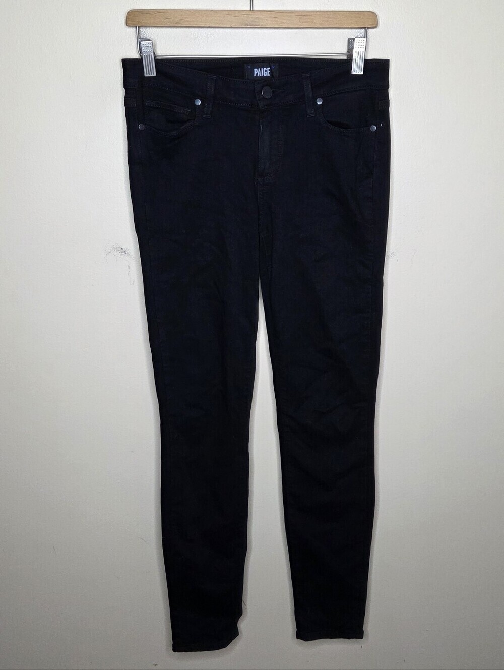 Paige Verdugo Ultra Skinny Low Rise Black Jeans Size 28 Minimalist Versatile